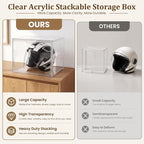 XX-Large Clear Acrylic Display Case, 3 Pack | Extra Large, Stackable Storage - Image 5