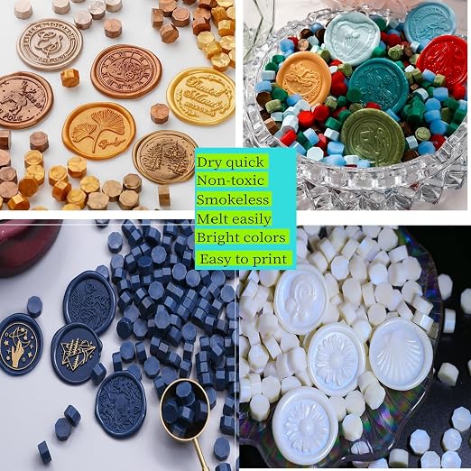 300Pcs Gold Sealing Wax Beads, Vintage Wax Seal Beads - Image 4