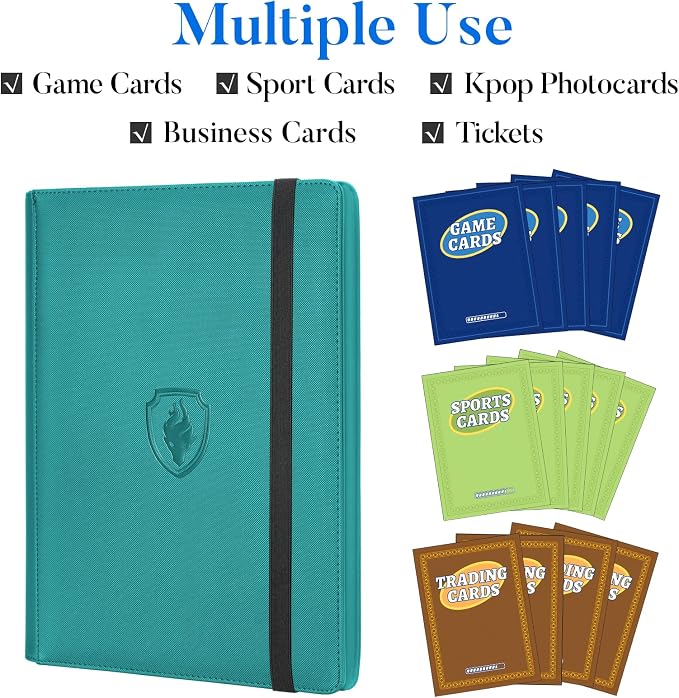 Premium 9 Pocket Card Binder for 540 Cards, Fabmaker PU Cover Trading Card - Image 3