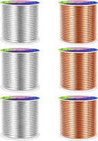 Mandala Crafts 13 GA Copper Silver Tone Combo Anodized Aluminum Craft Wire | - Image 2