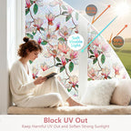 Kromapolis Window Privacy Film, Stained Glass Sticker Floral Window Clings - Image 3