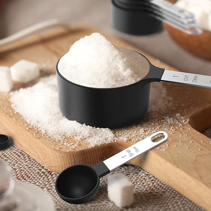 Measuring Cups & Spoons Set, Stackable Cups and Spoons | Nesting Measure Cups - Image 6