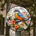 DASTOLL Stained Glass Window Hanging, and Mom 14.9x14.9 in - Image 3