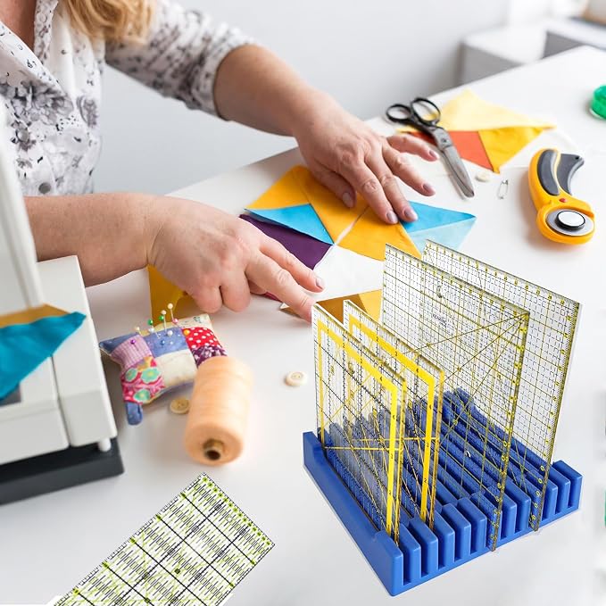 Storage Rack for Quilting Rulers, 12 Slot Ruler Holder Organizer and Storage - Image 4
