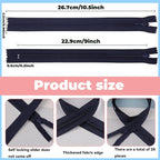 YAKA 20pcs Navy Blue Nylon Invisible Zippers Tailor Sewing Tools Garment - Image 2