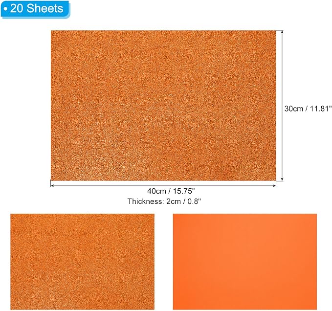 PATIKIL 20 Sheets 2mm Glitter Foam Sheet - Image 2