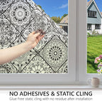 DKTIE Geometric Line Frosted Glass Window Film Door Window Covering Day and - Image 4
