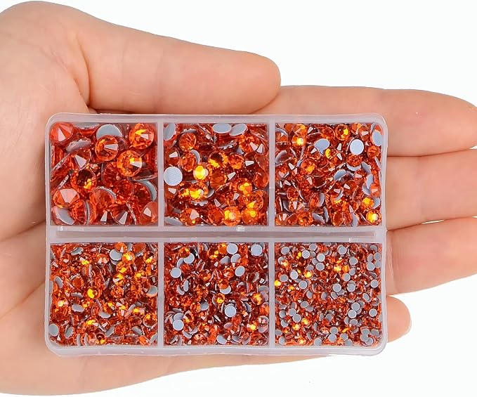 4000pcs Mixed Size Hot Fix Round Crystals Gems Glass Stones Hotfix Flat Back - Image 6