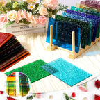 36 Sheets Transparent Stained Glass Sheets, 4 x 6 Inch Mosaic Glass Tiles Bulk - Image 7