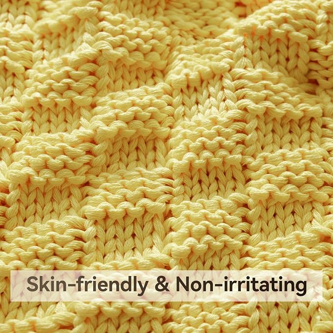 Knitted Weighted Blanket for Adult, No Beads Heavy Blanket 48” x 72'' 12lbs - Image 4