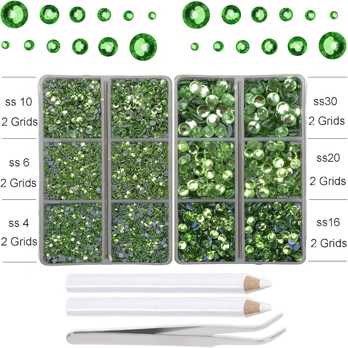 10000Pcs 2-Boxes Mixed Size Hot Fix Round Crystals Gems Glass Stones Hotfix - Image 3