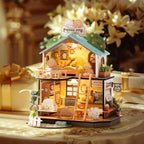 ROBOTIME DIY Miniature House Kit, Mini Wooden Dollhouse Diorama Model, Tiny - Image 3