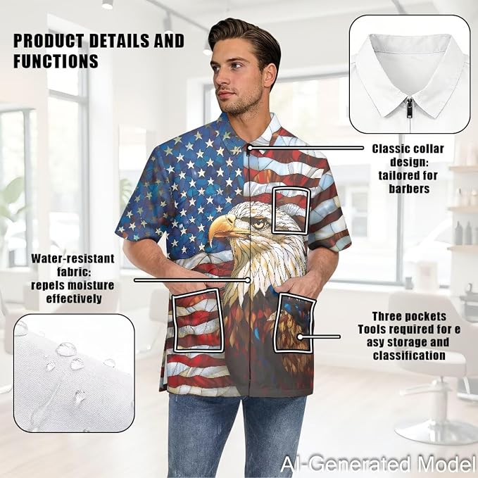 Professional Grooming Smock Unisex, Water Resistant Anti-Static | Hairdresser - Image 5