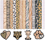 Tintnut Leopard Permanent Vinyl 12 Sheets 12x10in Skin Tone Adhesive Vinyl | by Tintnut
