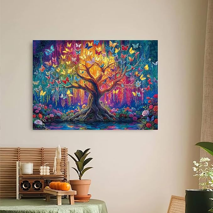 Diamond Art Kits for Adults Beginner, DIY Colorful Butterfly Tree Diamond - Image 5