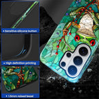 for Samsung Galaxy S26 Ultra Case, Frog Stained Glass Pattern Glossy 2 in 1 - Image 4