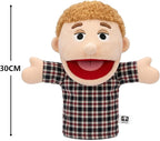 Family Hand Puppets for Kids, Includes Grandpa, Son - Image 3