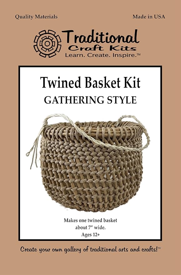 Traditional Craft Kits Twined Basket Weaving Kit, Gathering Style | DIY Basket by TraditionalCraftKits