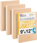 U.S. Art Supply 9" x 12" Unfinished Cradled Wood Panels by USArtSupply