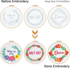 Louise Maelys 3 Pack Flower Embroidery Kit - Image 3