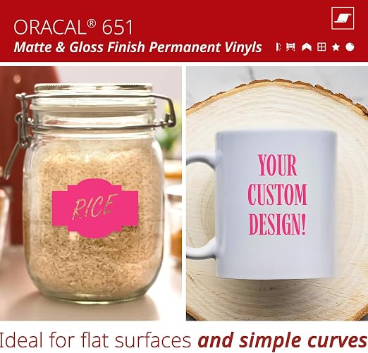 ORACAL 651 Matte Pink Vinyl Durable Roll Easy to Weed Permanent Adhesive Craft - Image 2