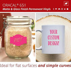 ORACAL 651 Matte Pink Vinyl Durable Roll Easy to Weed Permanent Adhesive Craft - Image 2