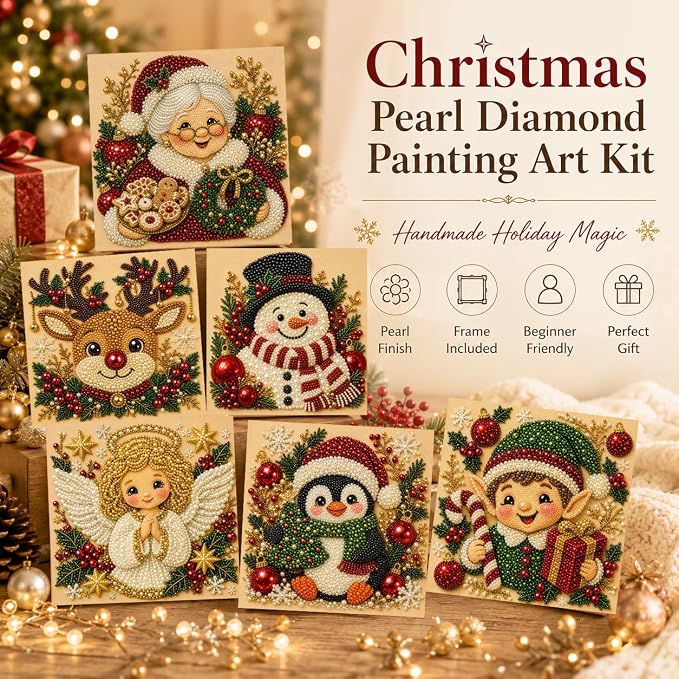 DIY Christmas Pearl Diamond Painting Art Kit - Image 2