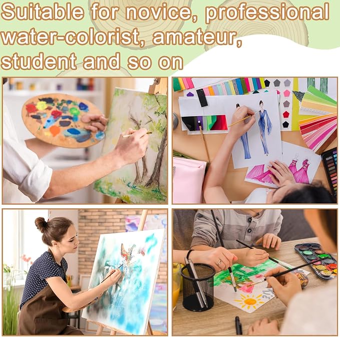 TecUnite 60 Sheets Watercolor Paper Pad Bulk Art White Cold Press Painting Paper - Image 7