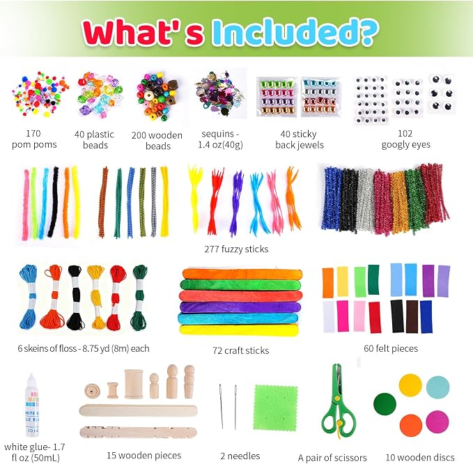 Kid Made Modern Arts and Craft Kit – A DIY 3.8 Pounds of Hobby Craft Supplies & - Image 2