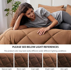 Love's cabin Twin Comforter Set Mocha Mousse, 5 Pieces Twin Bed in a Bag - Image 5