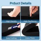 Black foam 2 pieces, Polyurethane Foam sheet, high-density foam padding - Image 5