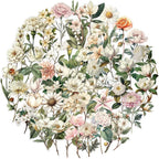 50Pcs White Flower Stickers Transparent Aesthetic Flowers Stickers - Image 6