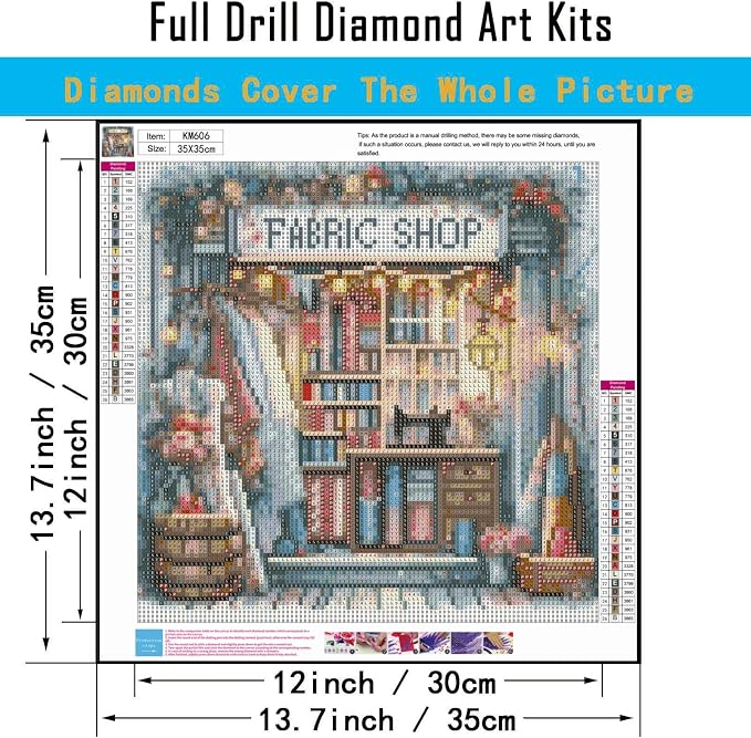 CHWGLFGG 5D Diamond Art Kits for Adults Beginners, Fabric Shop Diamond Painting - Image 5