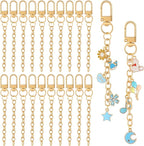 Chuyau 20pcs Gold Keychain Making Kit Swivel Snap Hook Lobster Claw Clasps by chuyau