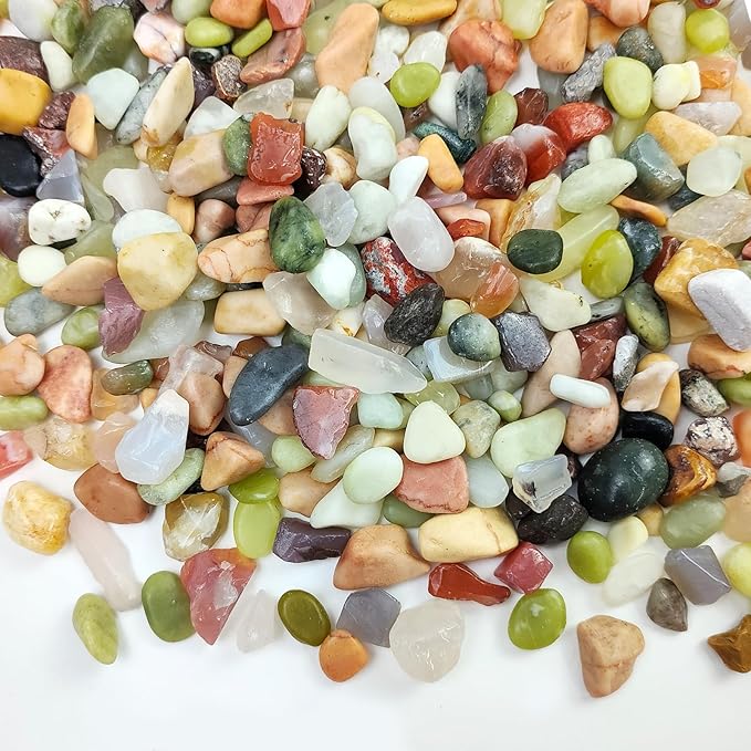 FANTIAN 10 lbs Small Succulent Rocks, 3/8 Inch Colorful Polished Pebbles by FANTIAN-GardeningMakesLifeBetter