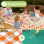 Smiry Rectangle Table Cloth, Waterproof Vinyl Tablecloth - Image 5