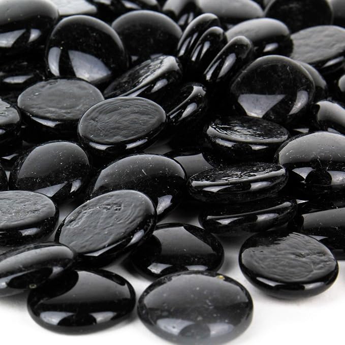 CYS EXCEL X-Large 1.1"-1.35" Black Glass Flat Gemstone Vase Fillers Multiple - Image 5