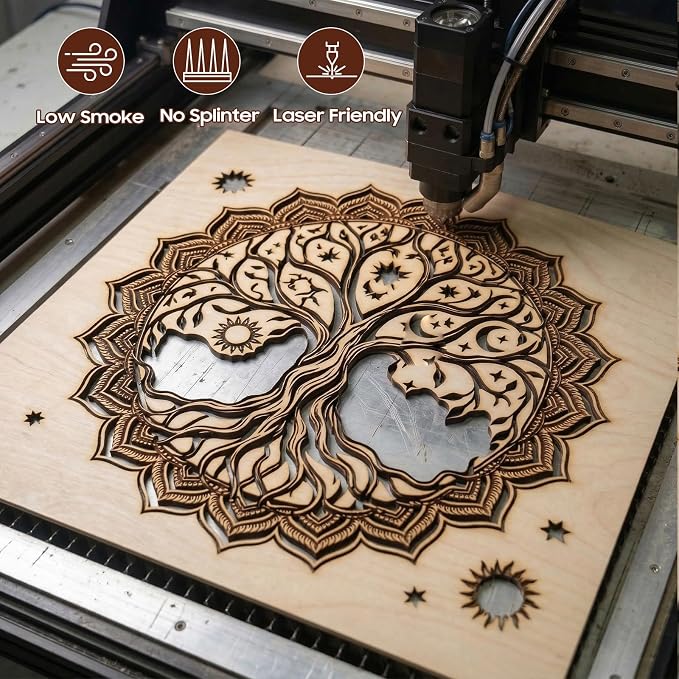 Basswood Polywood Sheets, Wood Burning, Model Making, DIY Crafts, Holiday Decor - Image 3