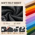 Charcoal Gray Large Felt Fabric 36" x 36", 1.4 mm Soft Felt Sheet, Nonwoven - Image 4
