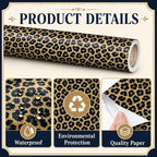 Leopard Print Bulletin Board Paper Roll Cheetah Bulletin Board Background Paper - Image 3