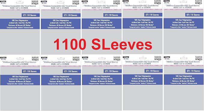 Sleeve Kings Middara Compatible 6XL Card Sleeves 127 X 153 MM by SleeveKings