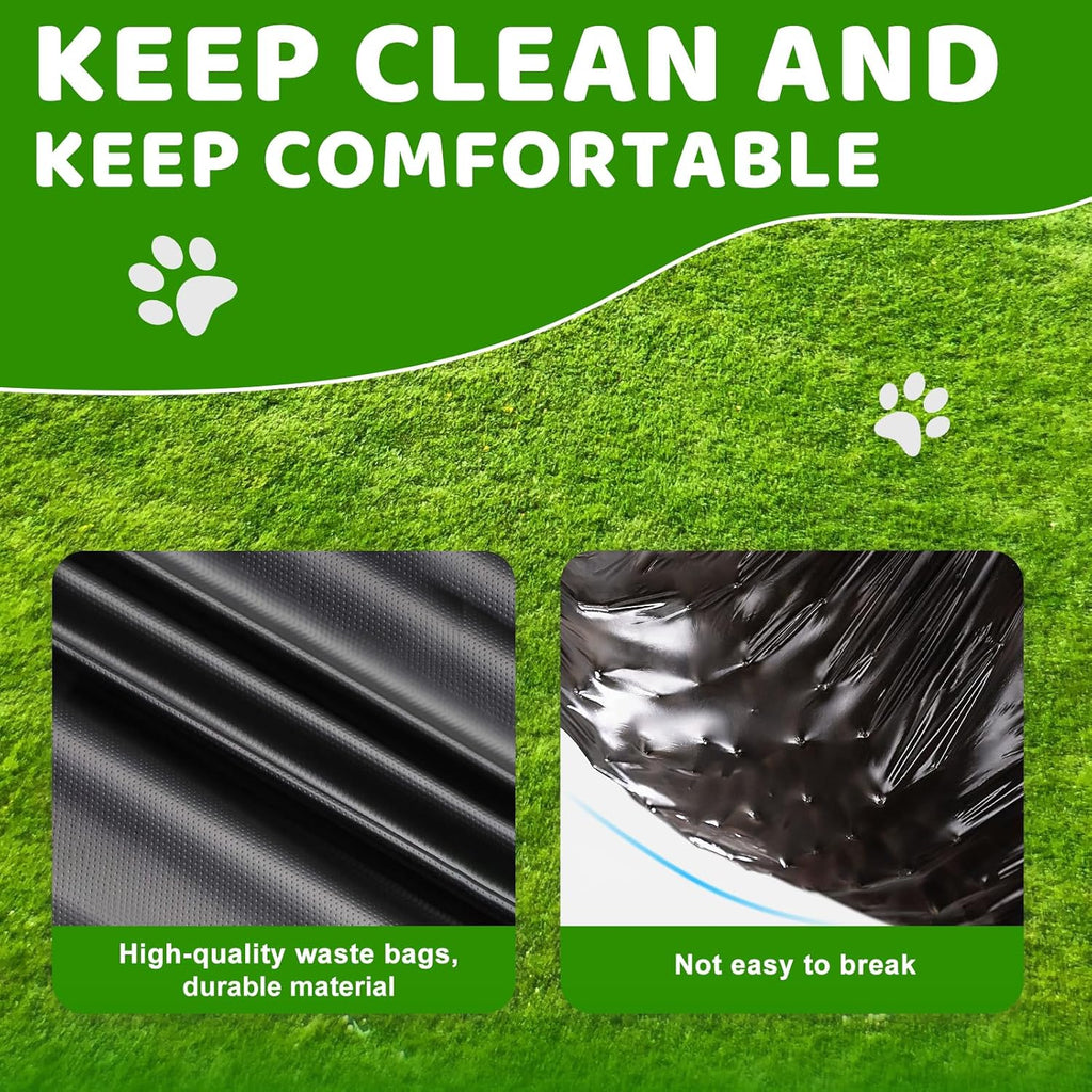 Dog Poop Trash Can Outside, 20L/5Gallon Pedal and Removable Inner Waste Bin, Outdoor Dog Poop Trash Can with 100 Bags, Pet Waste Container for Garden, Black