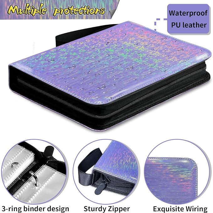 Trading Card Binder 4-Pocket Zippered - Image 3