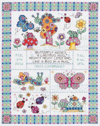 Janlynn 14 Count Bug in a Rug Birth Record Counted Cross Stitch Kit, 9-3/4-Inch - Image 2