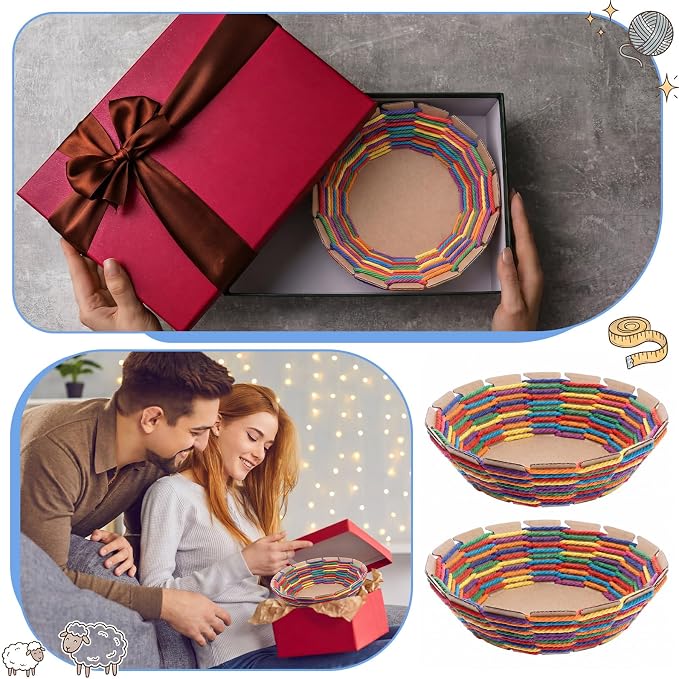 Sabary 24 Pcs Basket Weaving Bases Kit 9" Woven Basket Bases DIY Craft Baskets - Image 6