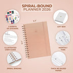 Clever Fox Dated Planner with Tabs 2026 – Weekly & Monthly Spiral Planner with - Image 2