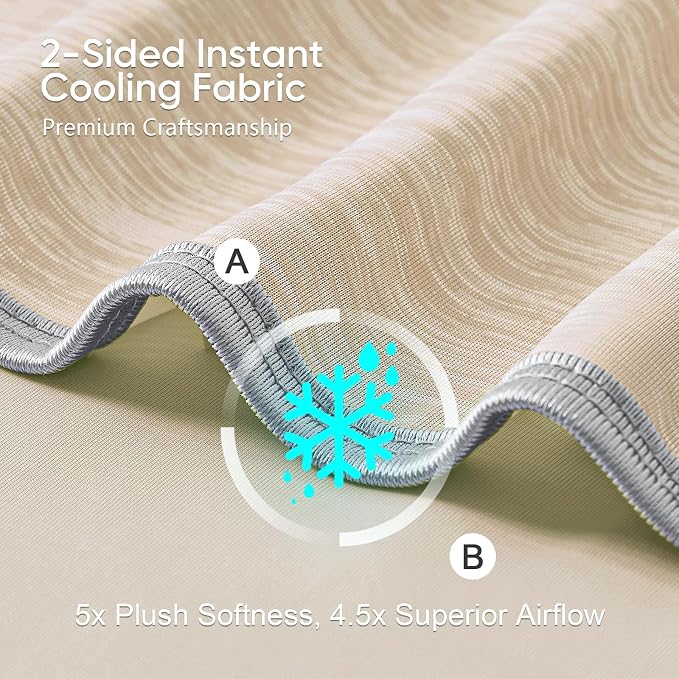 KMUSET Cooling Blanket Queen Size, Double Sided Summer Cooling Blankets - Image 3