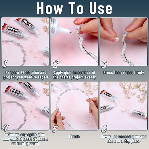 B-7000 Craft Glue for Jewelry Making, Clothes Shoes, Jewelry Making, Cell Phones - Image 4