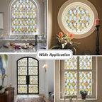 Window Privacy Film Stained Glass 17.5" x 157.4" Rainbow | Static cling – no - Image 3