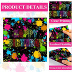 48Pcs Neon Glow in the Dark Paper Plates and Napkins Neon Birthday Party - Image 4